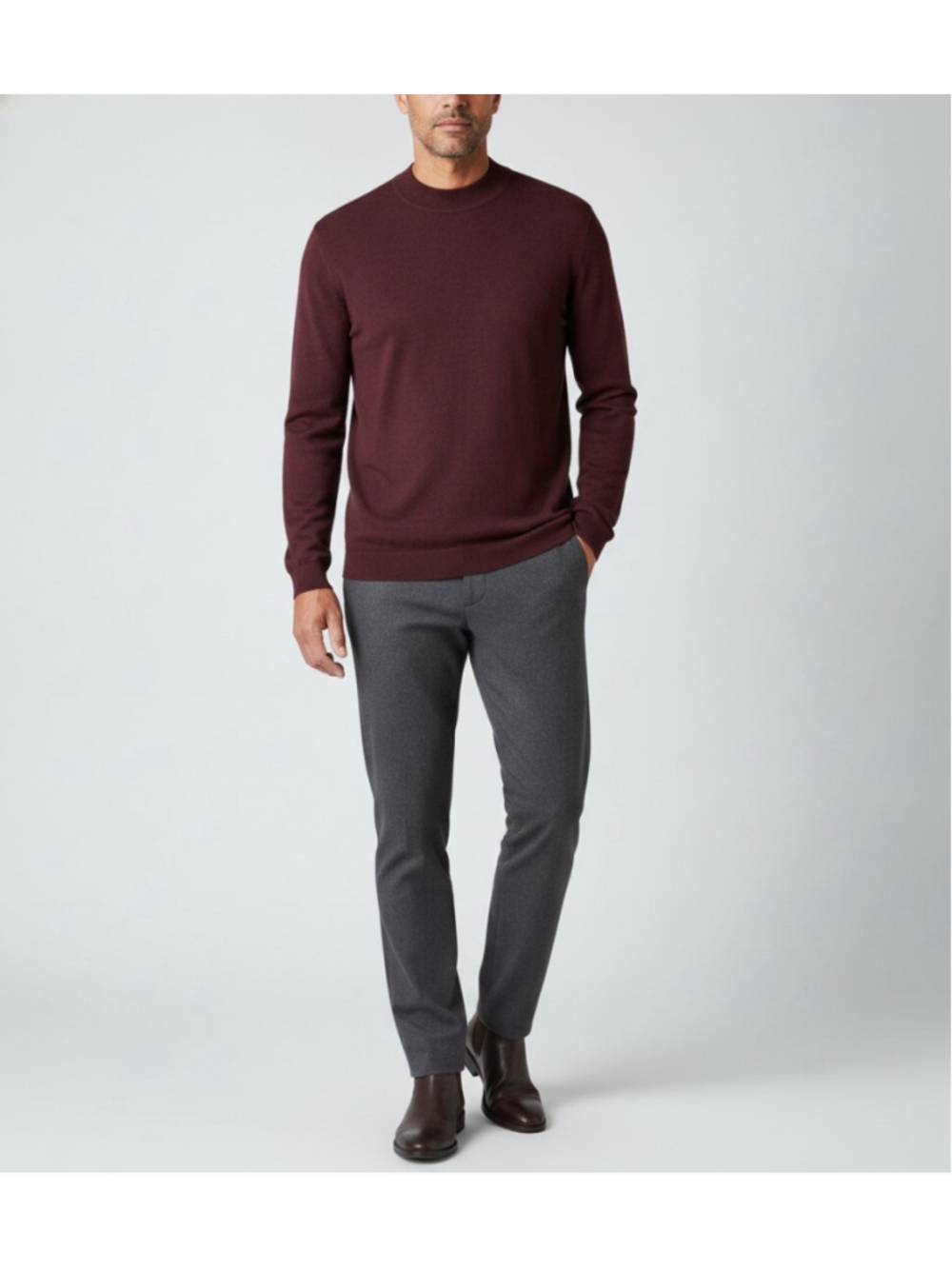 Baracuta silkmock Men's Burgundy Sweater silk and cotton blend size XLT